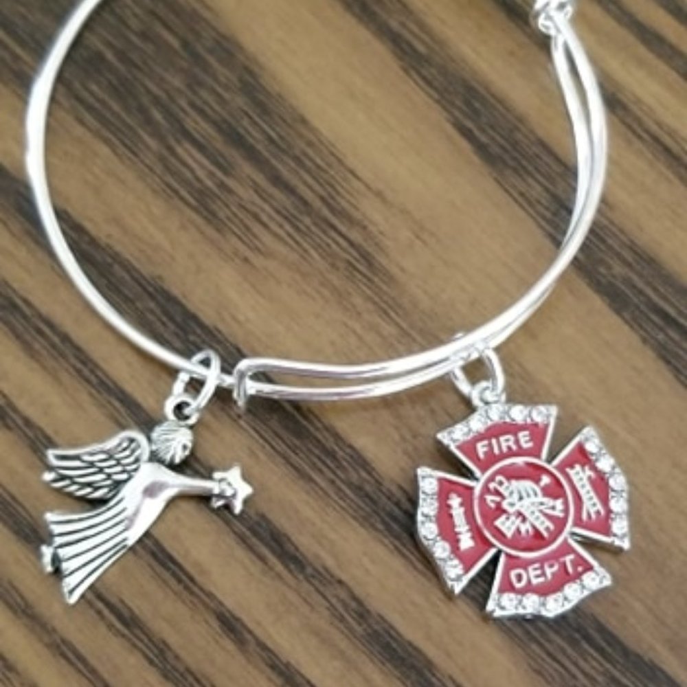 COPY - FIREFIGHTER Bracelet Guardian Angel Adjustable
